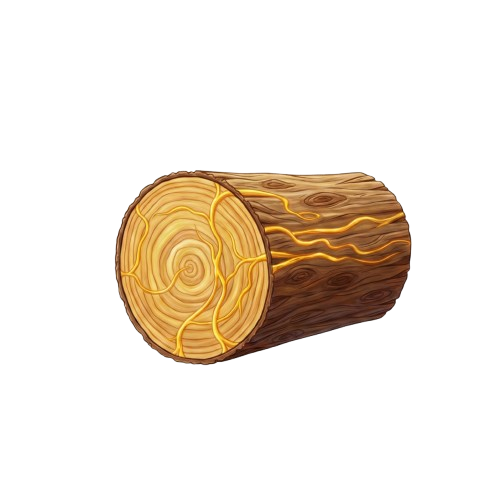 Tronc en coupe et disques de vie